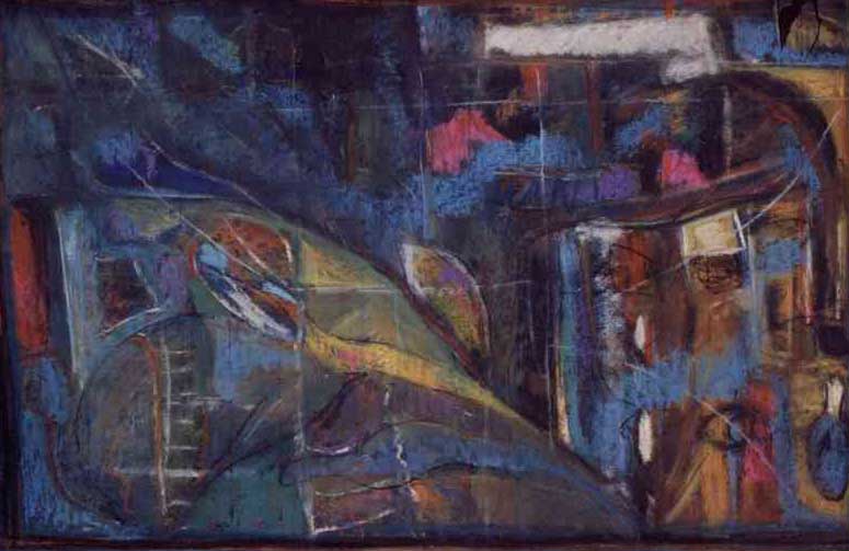 Murmures de laube - pastel - 31 -5 x 49 cm - 1988
